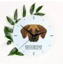 Rhodesian Ridgeback - geometrische Wanduhr mit Bild und Aufschrift der Marke Art-Dog