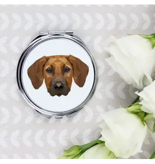 Chien de Rhodésie à crête dorsale, Rhodesian ridgeback - miroir avec une image et un motif géométrique de la marque Art-Dog