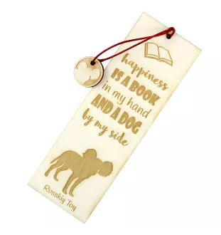 Russischer Toy, Russkiy Toy, Russischer Zwergspaniel - Lesezeichen mit Hund, personalisiertes Lesezeichen, Hundeaccessoire für Leser der Marke Art-Dog