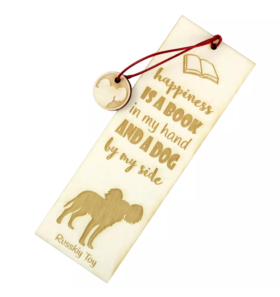 Russian Toy, Russkiy Toy, Russian Terrier, Moscow Toy Terrier - dog bookmark, personalized bookmark, dog gadget for Art-Dog brand readers