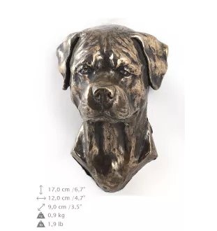 Rottweiler, Rott, Rottie - Dog statue, hanging bust, unique decoration for dog lover by Art-Dog brand