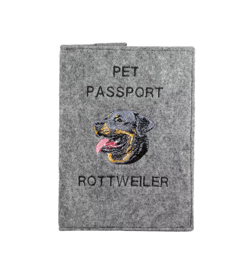 Rottweiler, Bouvier allemand - Porte passeport pour chien, porte document, cadeau pour le voyageur de la marque Art-Dog