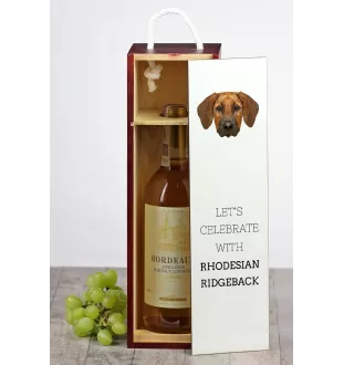 Rhodesian Ridgeback, African Lionhound, African Lion Dog - geometric box with a picture and inscription for wine by Art-Dog