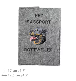 Rottweiler - Hundepassetui, Dokumententasche, Geschenk für den Reisenden von der Marke Art-Dog