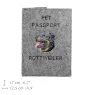 Rottweiler, Rott, Rottie - Dog passport case, document case, gift for the traveller from the Art-Dog brand