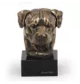 Rottweiler, Bouvier allemand - Statue de chien, buste sur socle en pierre, sculpture, trophée pour exposition canine par la marque Art-Dog
