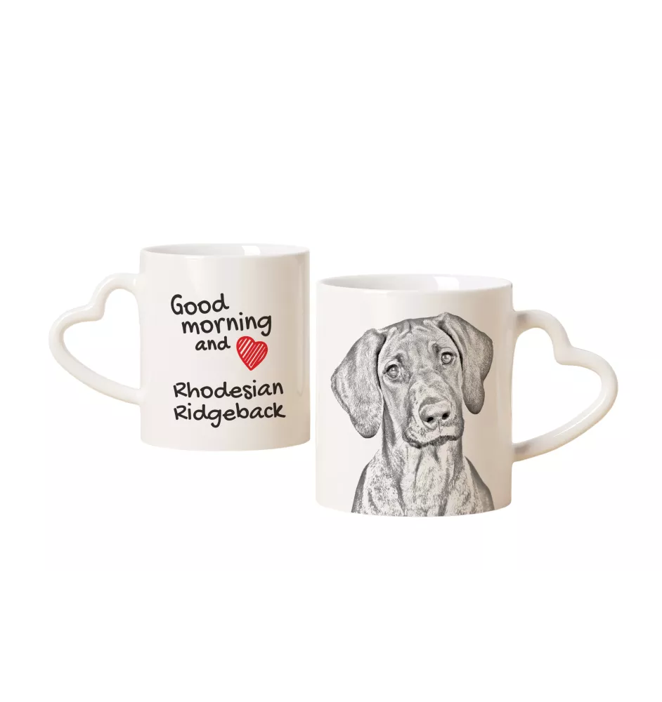 Rhodesian Ridgeback - Tasse mit Hund, entzückende Tasse mit herzförmigem Henkel, universelles Geschenk der Marke Art-Dog