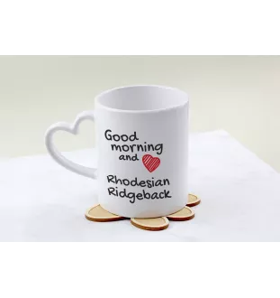 Chien de Rhodésie à crête dorsale, Rhodesian ridgeback - tasse avec chien, une tasse adorable avec une anse en forme de cœur, un cadeau universel de la marque Art-Dog