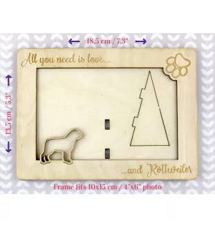 Rottweiler ramka na zdjęcie ze sklejki Art-Dog