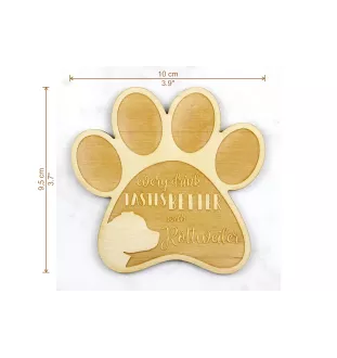 Rottweiler - Tasse Untersetzer, graviert Untersetzer mit Hund, Geschenk für Hundeliebhaber von Art-Dog Marke