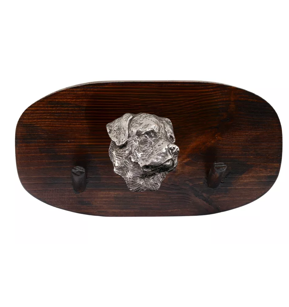 Rottweiler II wieszak drewniany podwójny Art-Dog