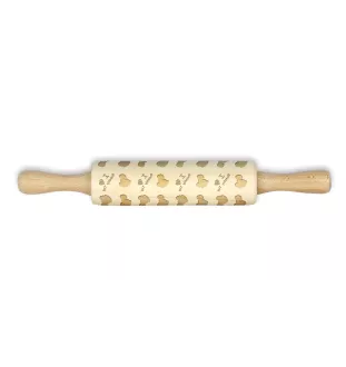 Russian Toy, Russkiy Toy, Russian Terrier, Moscow Toy Terrier - small rolling pin with a dog pattern, a rolling pin for children's dough, decorating ceramic clay by Art-Dog brand