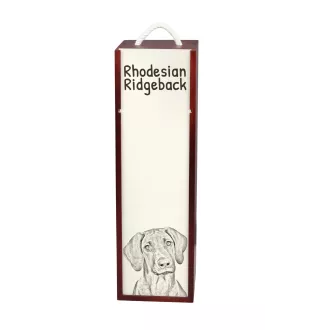 Rhodesian Ridgeback - Weinbox mit Hund, Alkoholbox mit Grafik, personalisierte Geschenkbox der Marke Art-Dog