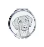 Rhodesian Ridgeback - Taschenspiegel mit Hund, personalisierter Taschenspiegel, kompakter Spiegel mit Art-Dog-Logo