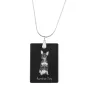 Russian Toy, Russkiy Toy, Russian Terrier, Moscow Toy Terrier - Crystal pendant with dog, silver necklace with photo, personalised pendant by Art-Dog brand