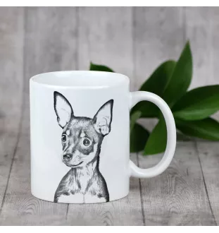 Russian Toy, Russkiy Toy, Russian Terrier, Moscow Toy Terrier - cup with a dog, cute cup with graphics, a gift with your photo from the Art-Dog brand