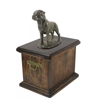 Rottweiler II urna ze statuetką drewniana Art-Dog