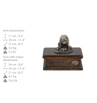 Rottweiler III urne in Hundeasche, personalisierte Urne mit Statue, Holzurne mit Hund von Art-Dog