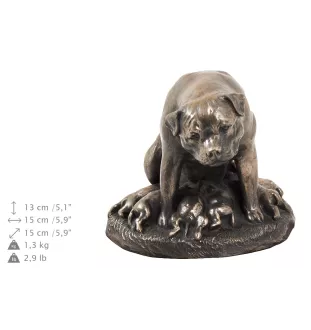 Rottweiler III urne in Hundeasche, personalisierte Urne mit Statue, Holzurne mit Hund von Art-Dog