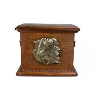 Rottweiler I Personalisierte Hundeurne mit Gravur und Relief, Erinnerungsbox für Hundeknochen von der Marke Art-Dog