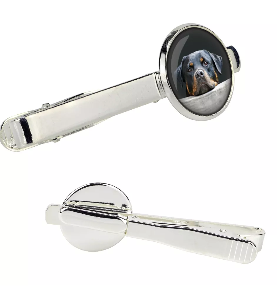 Rottweiler spinka do krawata w pudełku ze zdjęciem Art-Dog