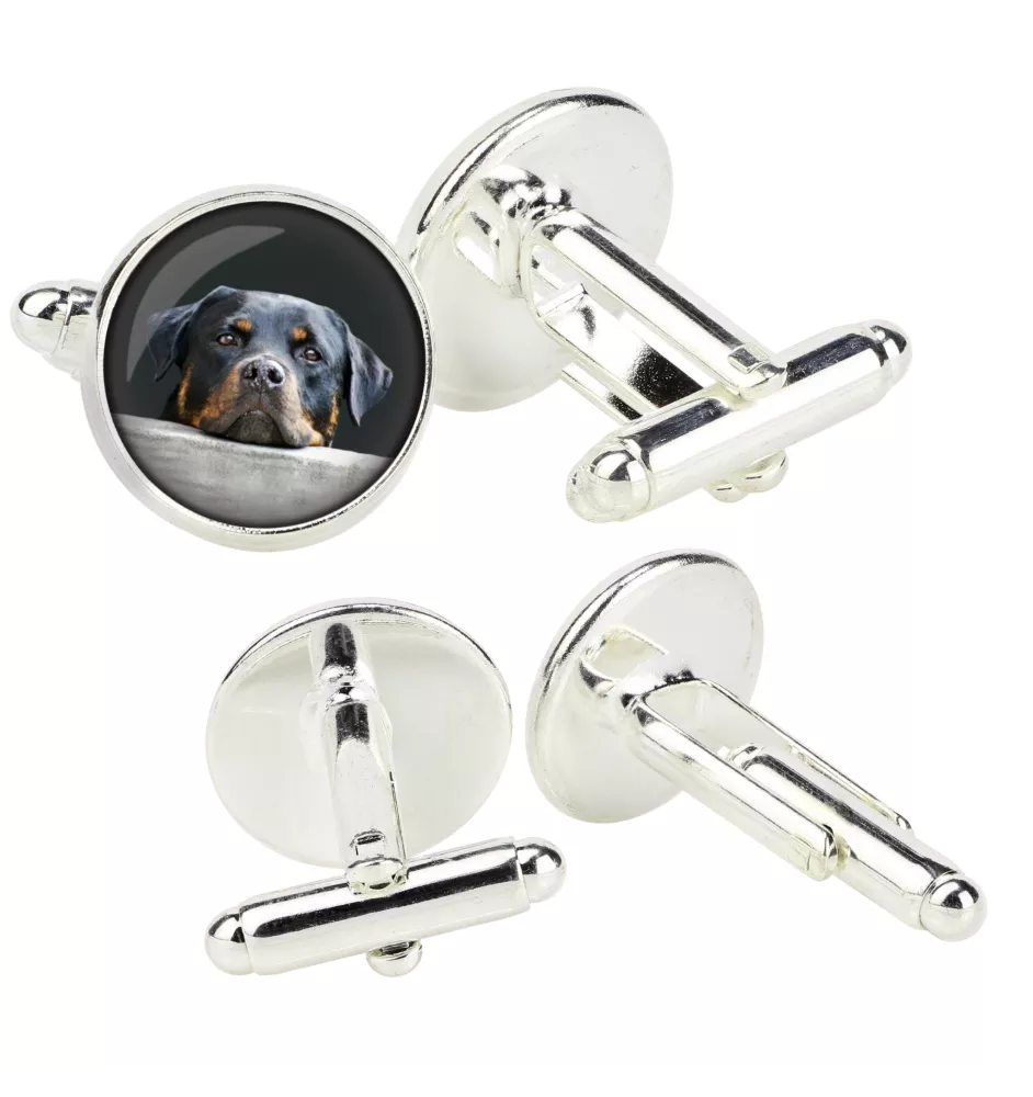 Rottweiler, Rott, Rottie - cufflinks in a box, handmade jewelry, product of the Art-Dog brand