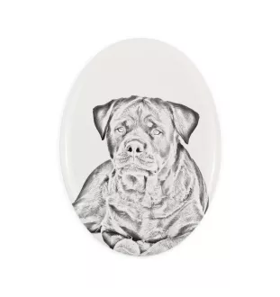 Rottweiler, Bouvier allemand - une plaque commémorative avec une photo de chien, une plaque funéraire avec une impression, une plaque ovale personnalisée de la marque Art-Dog