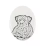 Rottweiler - Gedenktafel mit einem Foto eines Hundes, Grabplatte mit Druck, personalisierte ovale Platte der Marke Art-Dog
