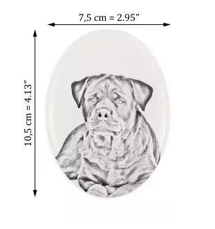 Rottweiler - Gedenktafel mit einem Foto eines Hundes, Grabplatte mit Druck, personalisierte ovale Platte der Marke Art-Dog