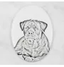 Rottweiler, Bouvier allemand - une plaque commémorative avec une photo de chien, une plaque funéraire avec une impression, une plaque ovale personnalisée de la marque Art-Dog