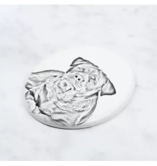 Rottweiler, Bouvier allemand - une plaque commémorative avec une photo de chien, une plaque funéraire avec une impression, une plaque ovale personnalisée de la marque Art-Dog