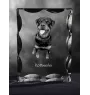 Rottweiler - Kristall mit einem Hundebild, Glasstatuette mit einem Bild, einzigartiger Bilderrahmen der Marke Art-Dog