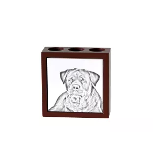 Rottweiler - Stifthalter mit Hund, Schreibtischorganizer mit Aufdruck, personalisierte Schreibtischdekoration der Marke Art-Dog