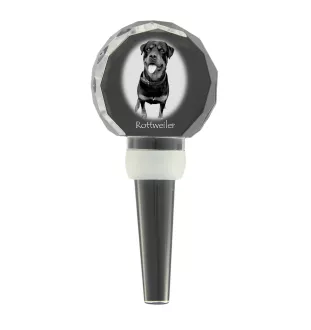 Rottweiler, Bouvier allemand - Bouchon de bouteille en cristal, bouchon de vin unique avec photo, cadeau personnalisé pour sommelier par la marque Art-Dog