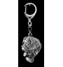 St. Bernhardshund, Bernhardiner - Versilberter Schlüsselanhänger mit Hund, Handtaschen-Dekoration, Rucksack-Anhänger der Marke Art-Dog