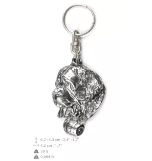 St. Bernard, Saint Bernard, Alpine Mastiff, Bernhardiner - Silver-plated dog pendant, handbag decoration, backpack pendant by Art-Dog brand