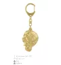 St. Bernard, Saint Bernard, Alpine Mastiff, Bernhardiner - Gilded key ring with dog, handbag decoration, luxury accessory by Art-Dog brand