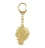 St. Bernard, Saint Bernard, Alpine Mastiff, Bernhardiner - Gilded key ring with dog in gift box, handbag decoration, luxury accessory by Art-Dog brand