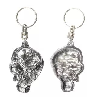 St. Bernard, Saint Bernard, Alpine Mastiff, Bernhardiner - Silver-plated pendant with a dog in a decorative box, handbag decoration, backpack pendant by Art-Dog brand