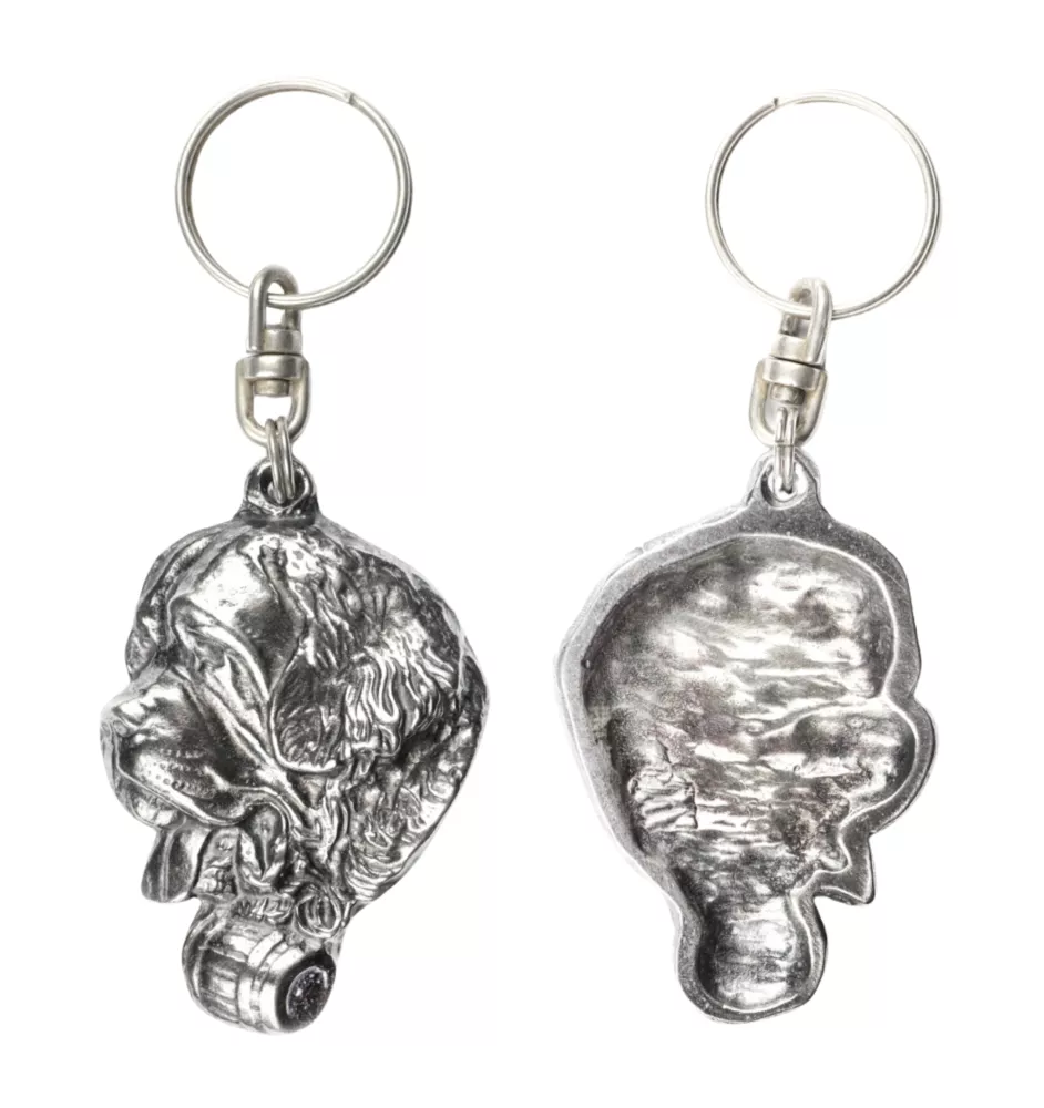 St. Bernard, Saint Bernard, Alpine Mastiff, Bernhardiner - Silver-plated pendant with a dog in a decorative box, handbag decoration, backpack pendant by Art-Dog brand