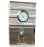 Rottweiler, Bouvier allemand - une horloge en verre avec une photo, une photo de chien dans un cristal, une horloge de bureau personnalisée de la marque Art-Dog