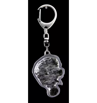 Saint-bernard, Chien Du Mont Saint-Bernard - Porte-clés argenté avec un chien dans une boîte cadeau, décoration de sac à main, pendentif de sac à dos par la marque Art-Dog