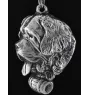 St. Bernhardshund, Bernhardiner - Halskette mit Hund, versilberter Anhänger für Hundefans, einzigartiger Schmuck der Marke Art-Dog
