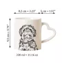 Russian Colored Bolonka - cup with a dog, adorable cup with a heart-shaped handle, universal gift from the Art-Dog brand