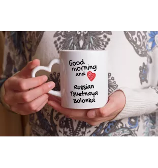 Bolonka russe colorée - tasse avec chien, une tasse adorable avec une anse en forme de cœur, un cadeau universel de la marque Art-Dog