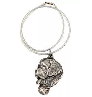 St. Bernard, Saint Bernard, Alpine Mastiff, Bernhardiner - Dog necklace, unique jewellery for the dog fan, unique adder pendant by Art-Dog brand
