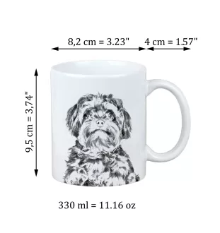 Russische Tsvetnaya Bolonka - Tasse mit Hund, entzückende Tasse mit Grafik, Geschenk mit Ihrem Foto von der Marke Art-Dog