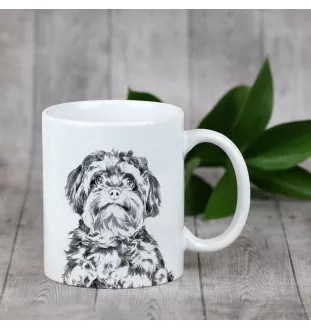 Bolonka russe colorée - tasse avec chien, une tasse adorable avec une illustration, un cadeau avec votre photo de la marque Art-Dog