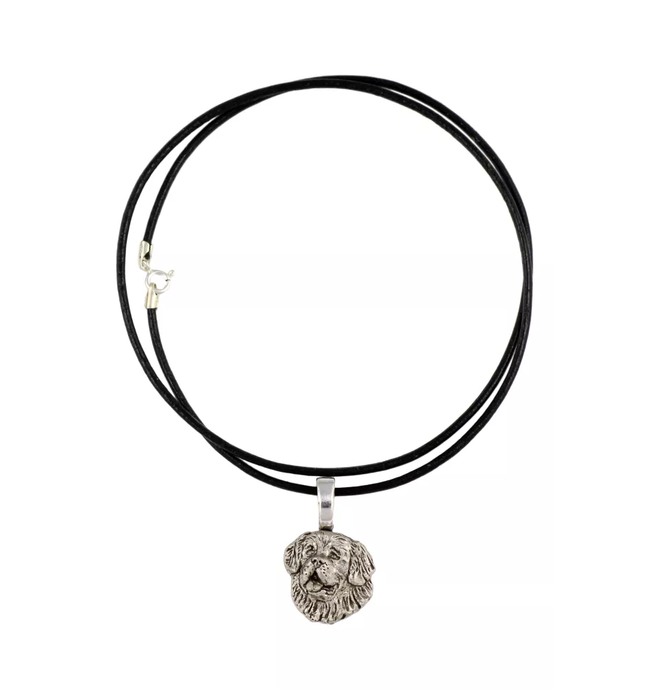 St. Bernhardshund, Bernhardiner - Hundehalsband, versilberter Anhänger für den Hundeliebhaber, dezenter Schmuck von Art-Dog