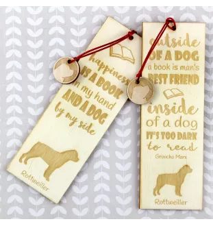 Rottweiler, Bouvier allemand - marque-page pour livre avec chien, marque-page personnalisé, cadeau pour les amateurs de livres de la marque Art-Dog